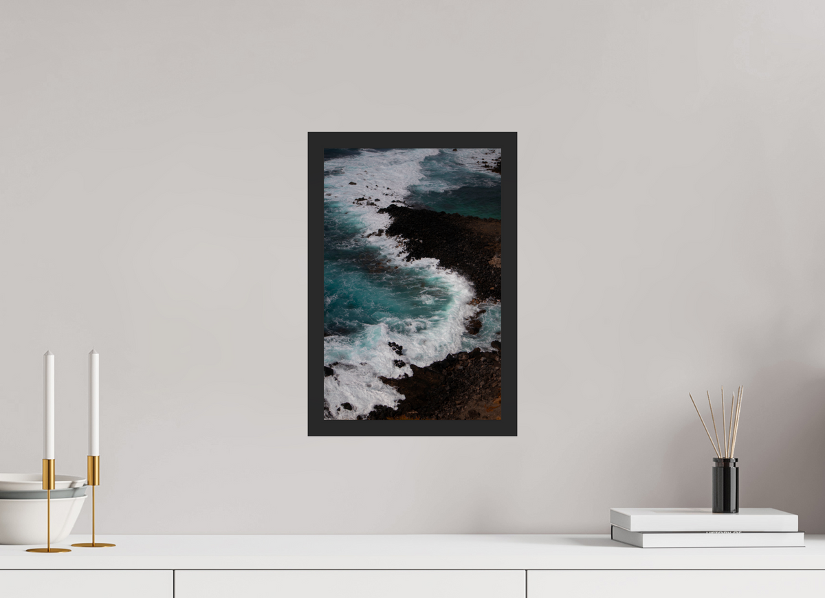 10 x 15″, Portrait Gallery Frame Matte Black Lava Tide