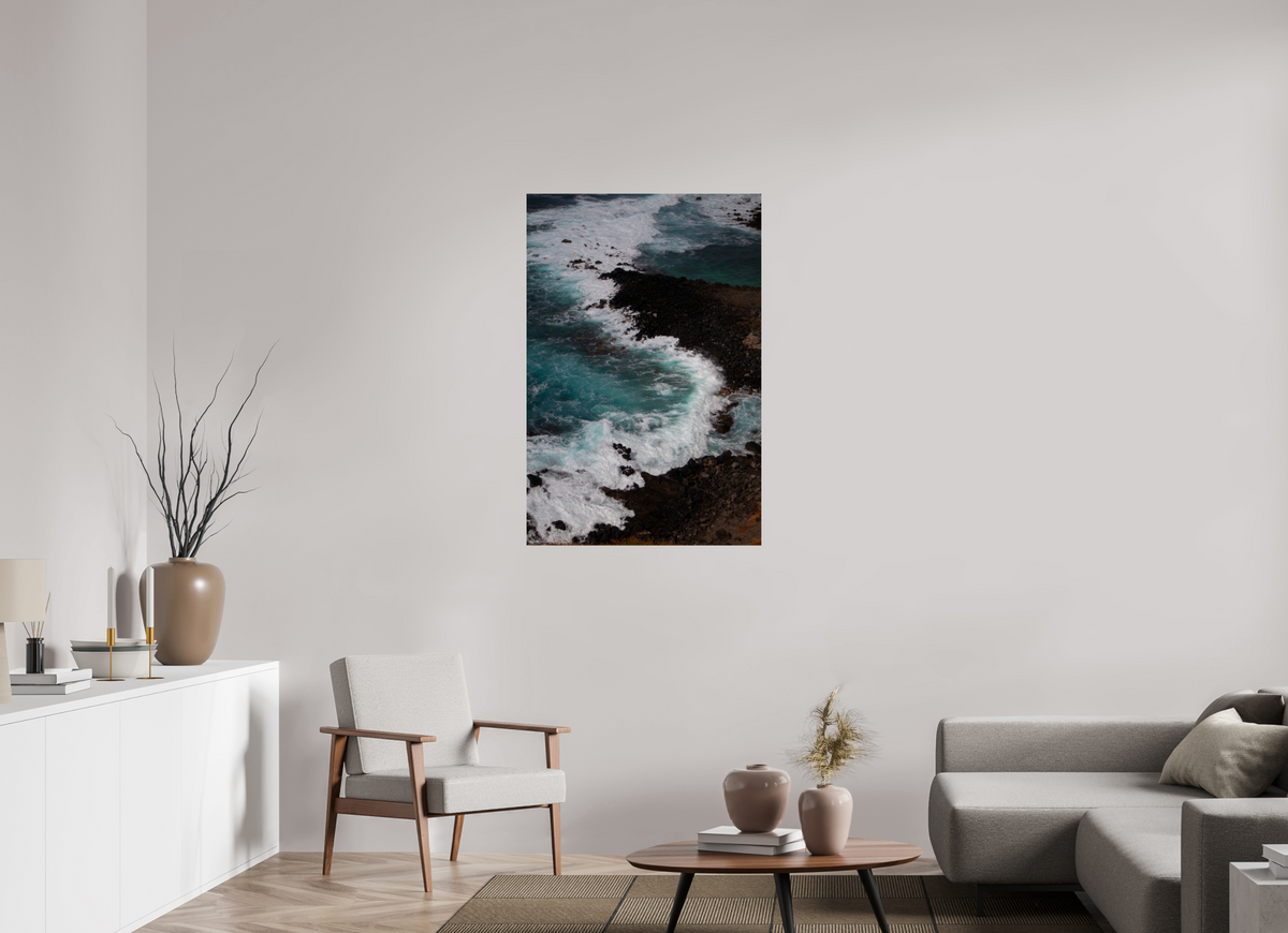 30 x 45″, Portrait Photo Print Fiji Crystal Pearl Lava Tide