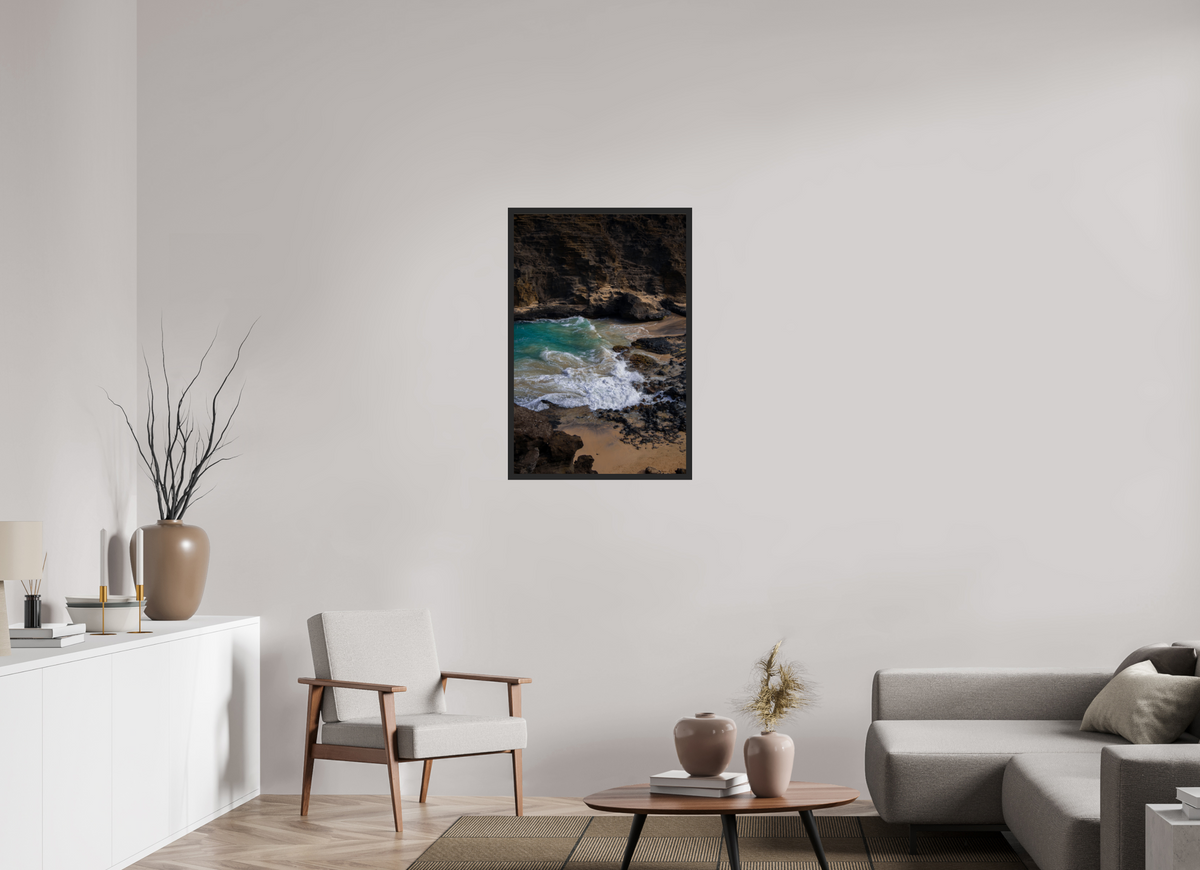 24 x 36″, Portrait Gallery Frame Matte Black Pacific Beauty