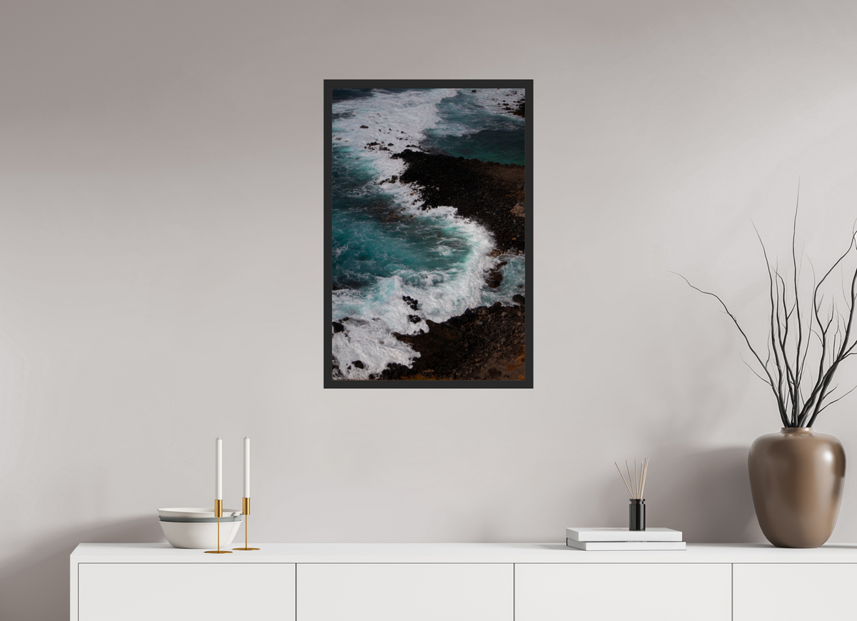 20 x 30″, Portrait Gallery Frame Matte Black Lava Tide