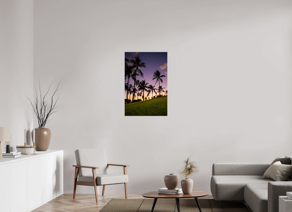 24 x 36″, Portrait Photo Print Fiji Crystal Pearl Twilight Palms