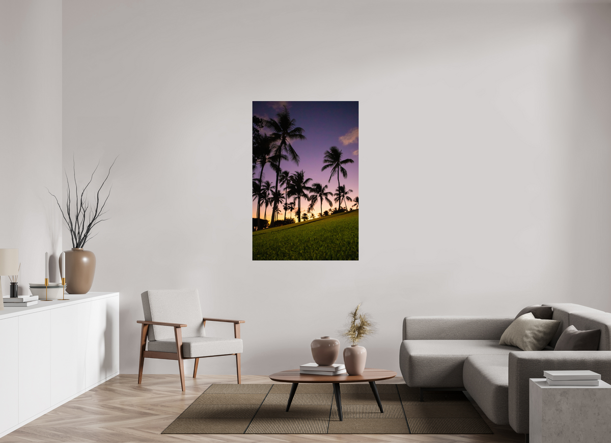 36 x 54″, Portrait Acrylic Gallery Twilight Palms