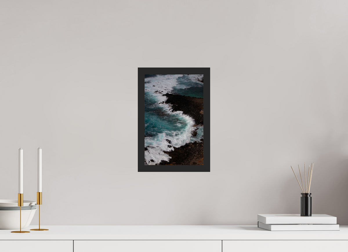 8 x 12″, Portrait Gallery Frame Matte Black Lava Tide