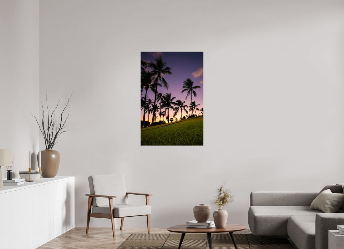 30 x 45″, Portrait Photo Print Fiji Crystal Pearl Twilight Palms