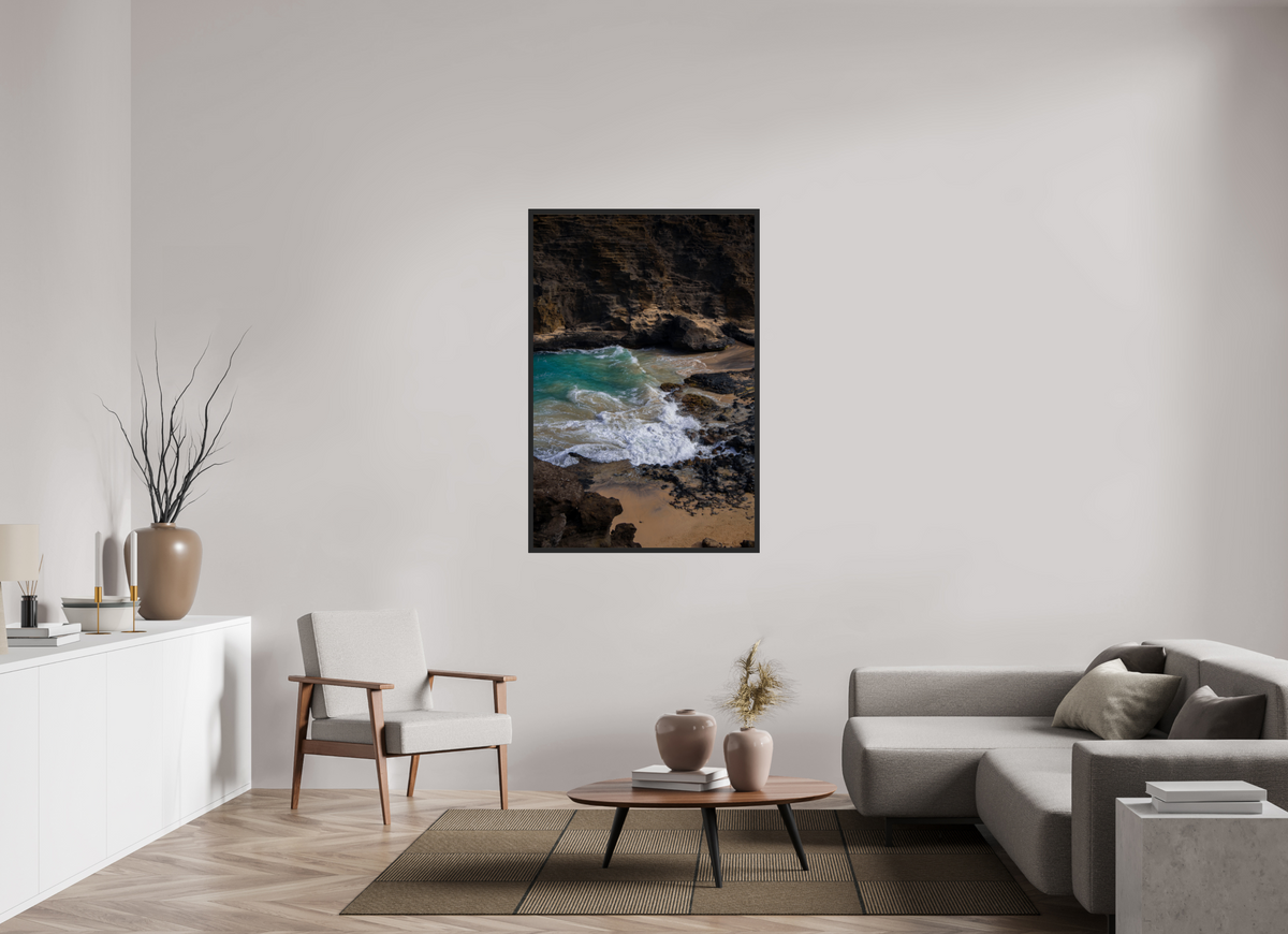 36 x 54″, Portrait Gallery Frame Matte Black Pacific Beauty