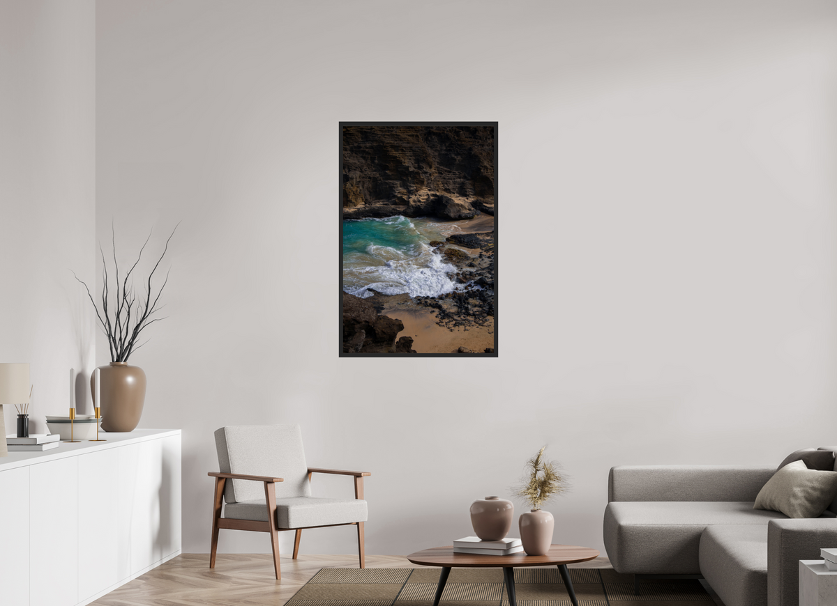 30 x 45″, Portrait Gallery Frame Matte Black Pacific Beauty